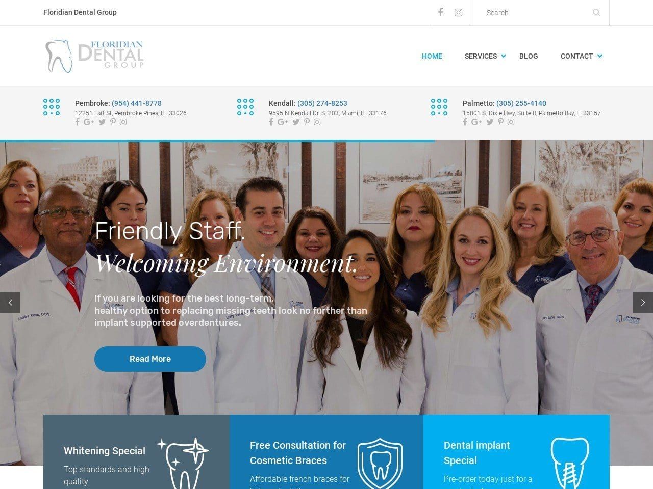 Floridian Dental Group Website Screenshot from floridiandentalgroup.com