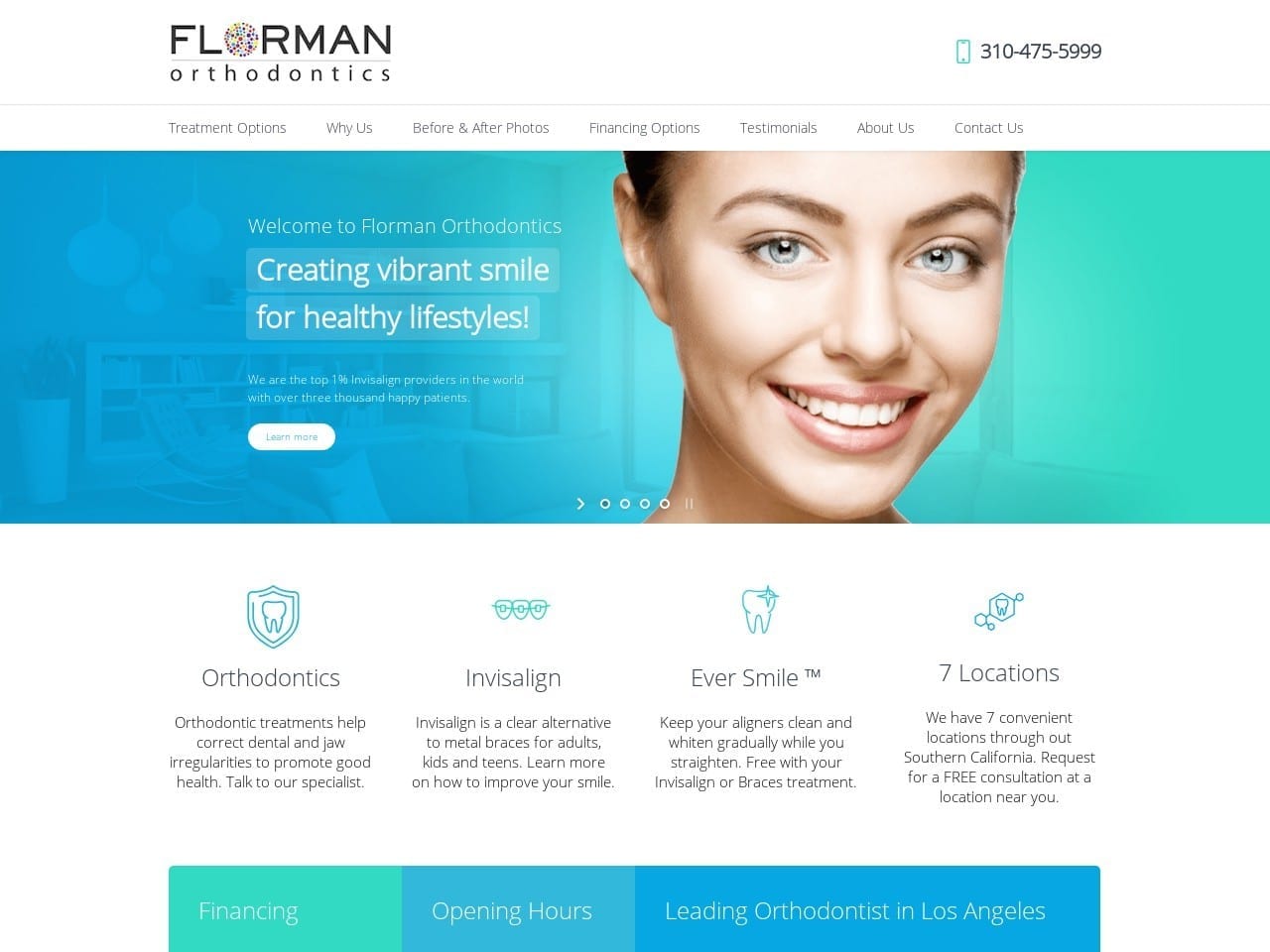 Florman Orthodontics Website Screenshot from flormanortho.com