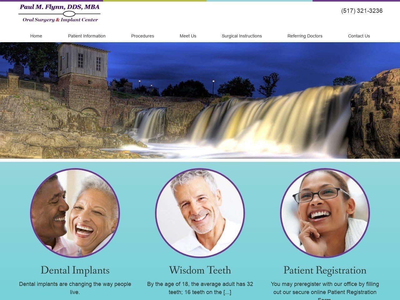 Oral Surgery Dentist Website Screenshot from flynndds.com