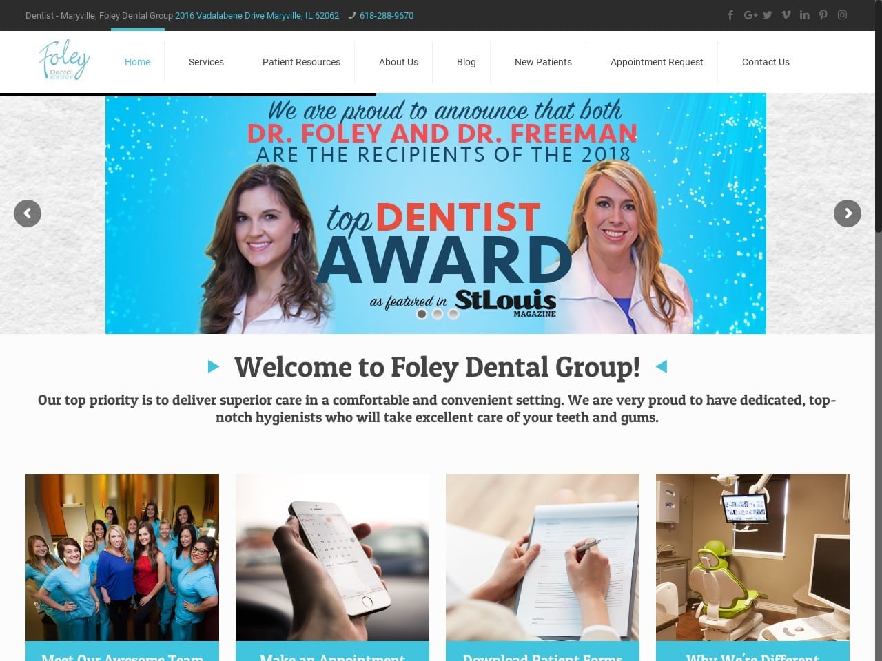 Foley Dental Group LLC Website Screenshot from foleydentalgroup.com