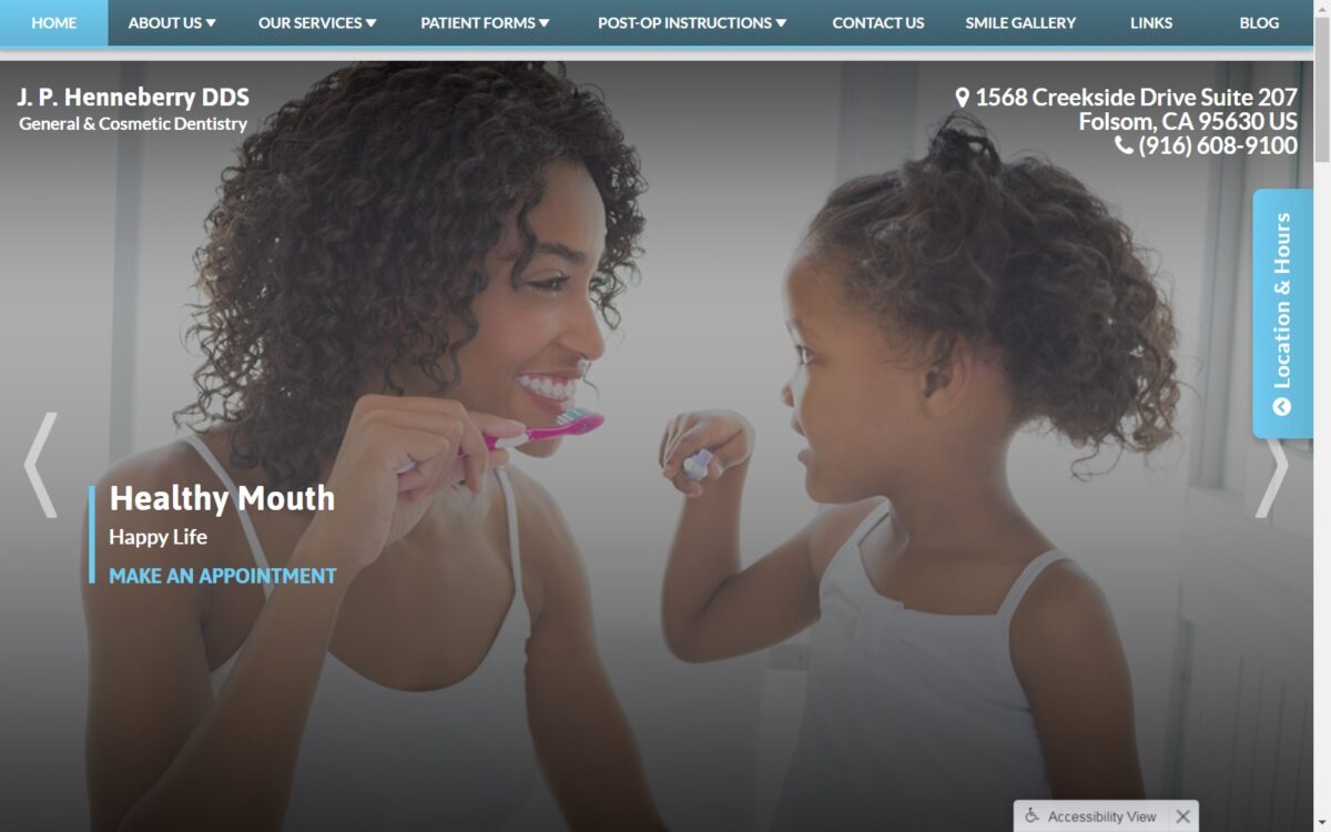 folsomdentalhealth.com screenshot