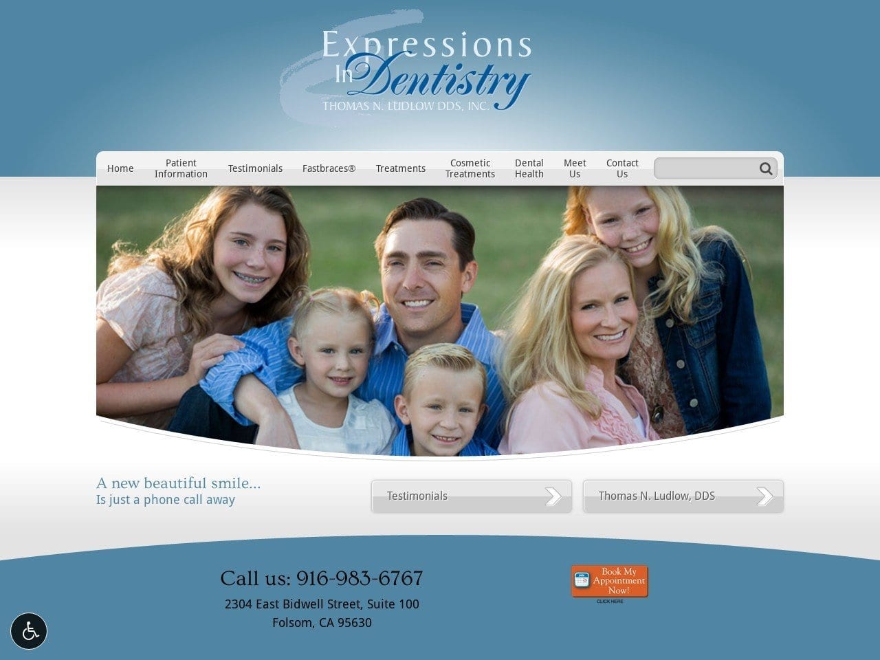 Expressions In Dentist Website Screenshot from folsomexpressionsindentistry.com