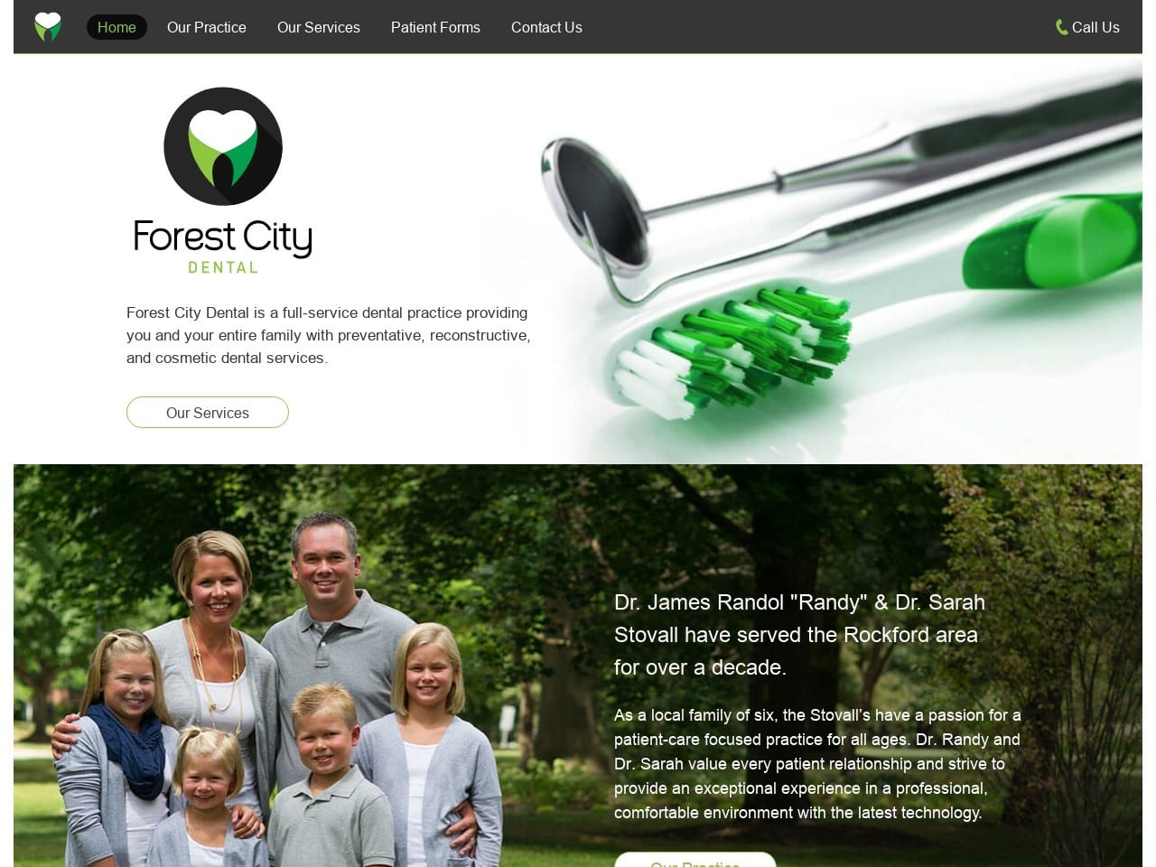 Forestcity Dental Website Screenshot from forestcitydental.net