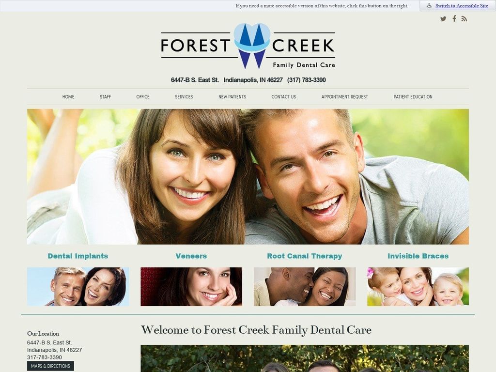 Forest Creek Family Dental Care Website Screenshot from forestcreekdental.com