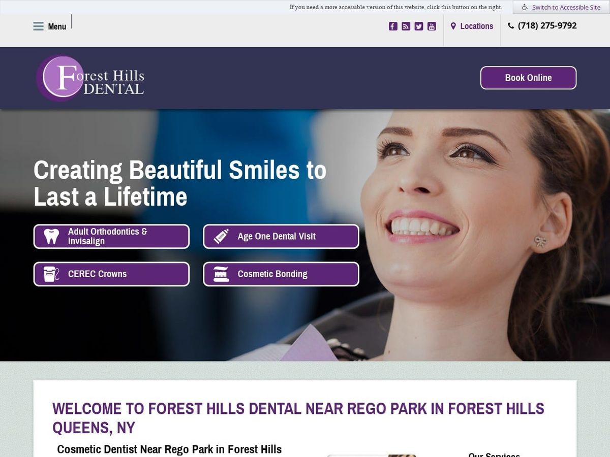 Foresthills Dental Website Screenshot from foresthillsdental.com