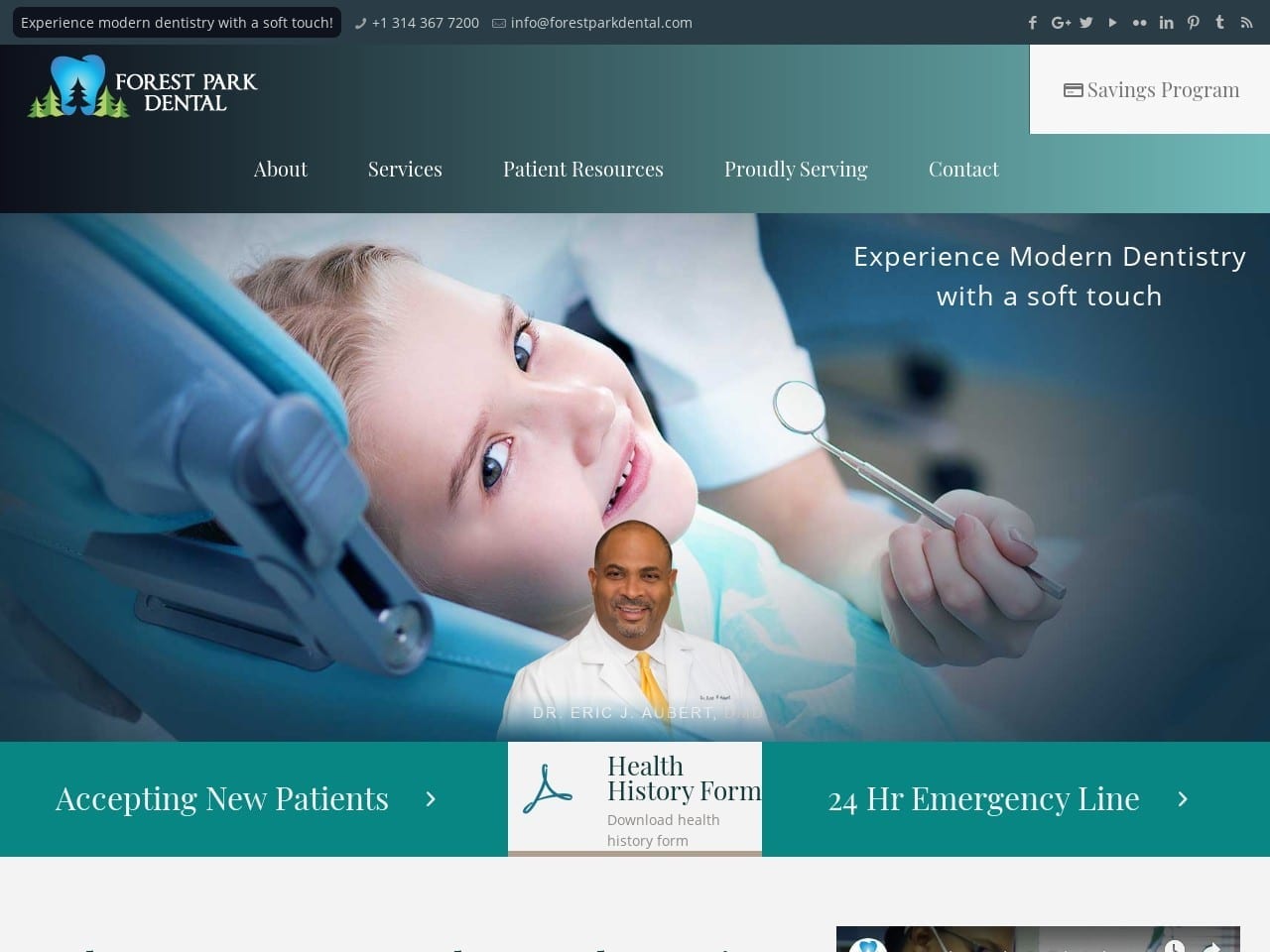 Forest Park Dental Website Screenshot from forestparkdental.com