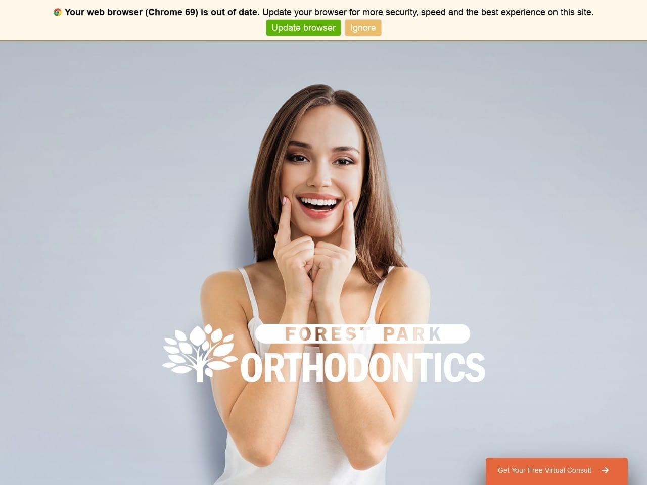 Forest Park Orthodontics Website Screenshot from forestparkorthodontics.com