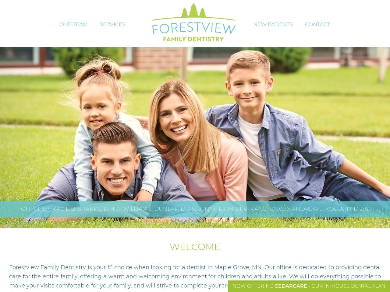 Forestview Family Dentistry Shamp Douglas DDS Website Screenshot from forestviewfamilydentistry.com