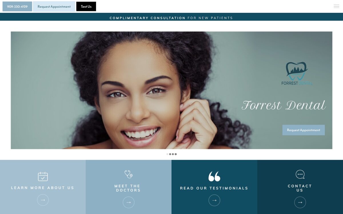 forrestdental.com screenshot