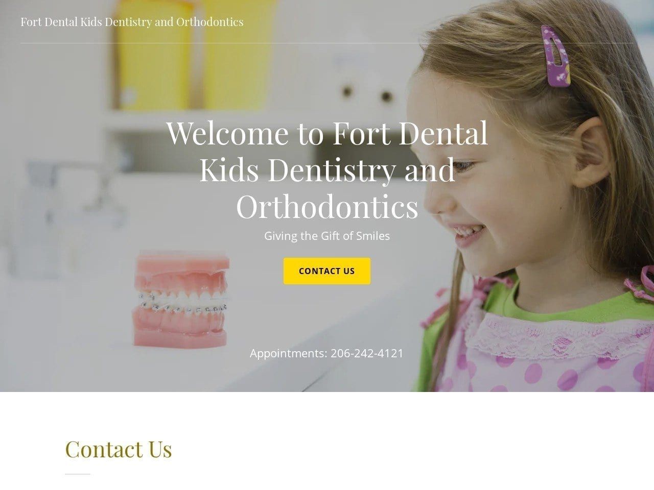 Fort Dental Kids Dentist Website Screenshot from fortdental.net
