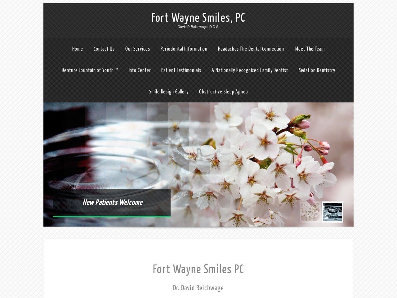 Fort Wayne Smiles P.C. Website Screenshot from fortwaynesmiles.com