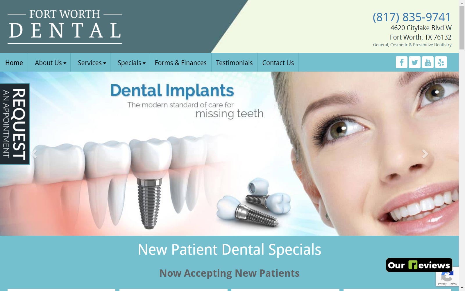 fortworthdental.com screenshot