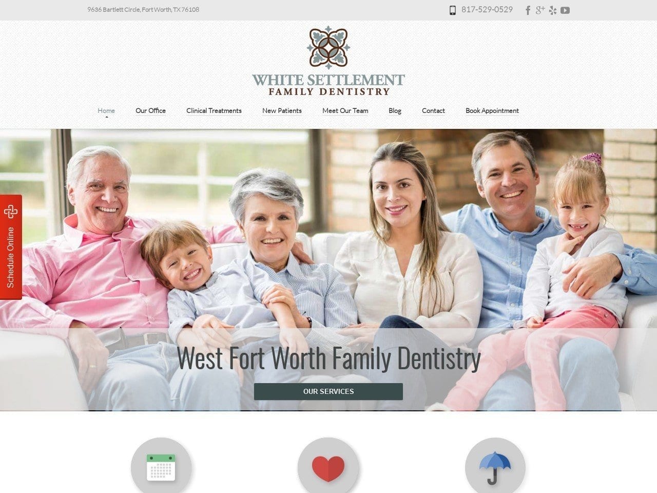 White Settlement Family Dentist Website Screenshot from fortworthdentistwhitesettlement.com