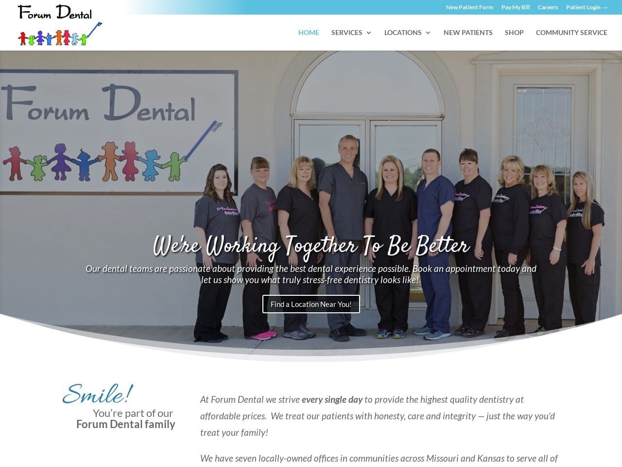 Forum Dental Website Screenshot from forumdental.com