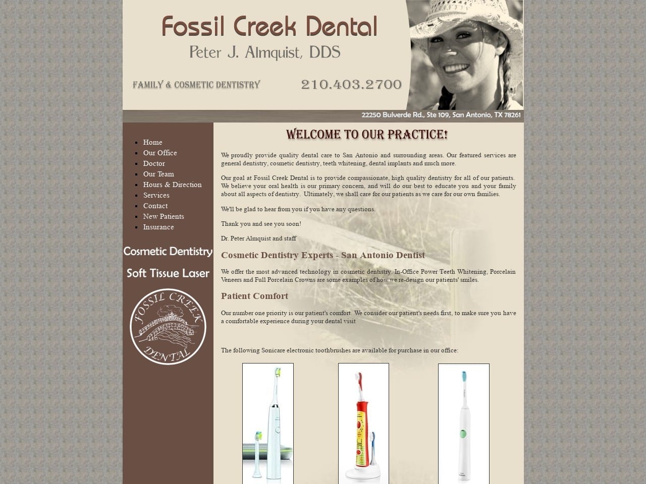 Fossil Creek Dental Website Screenshot from fossilcreekteeth.com