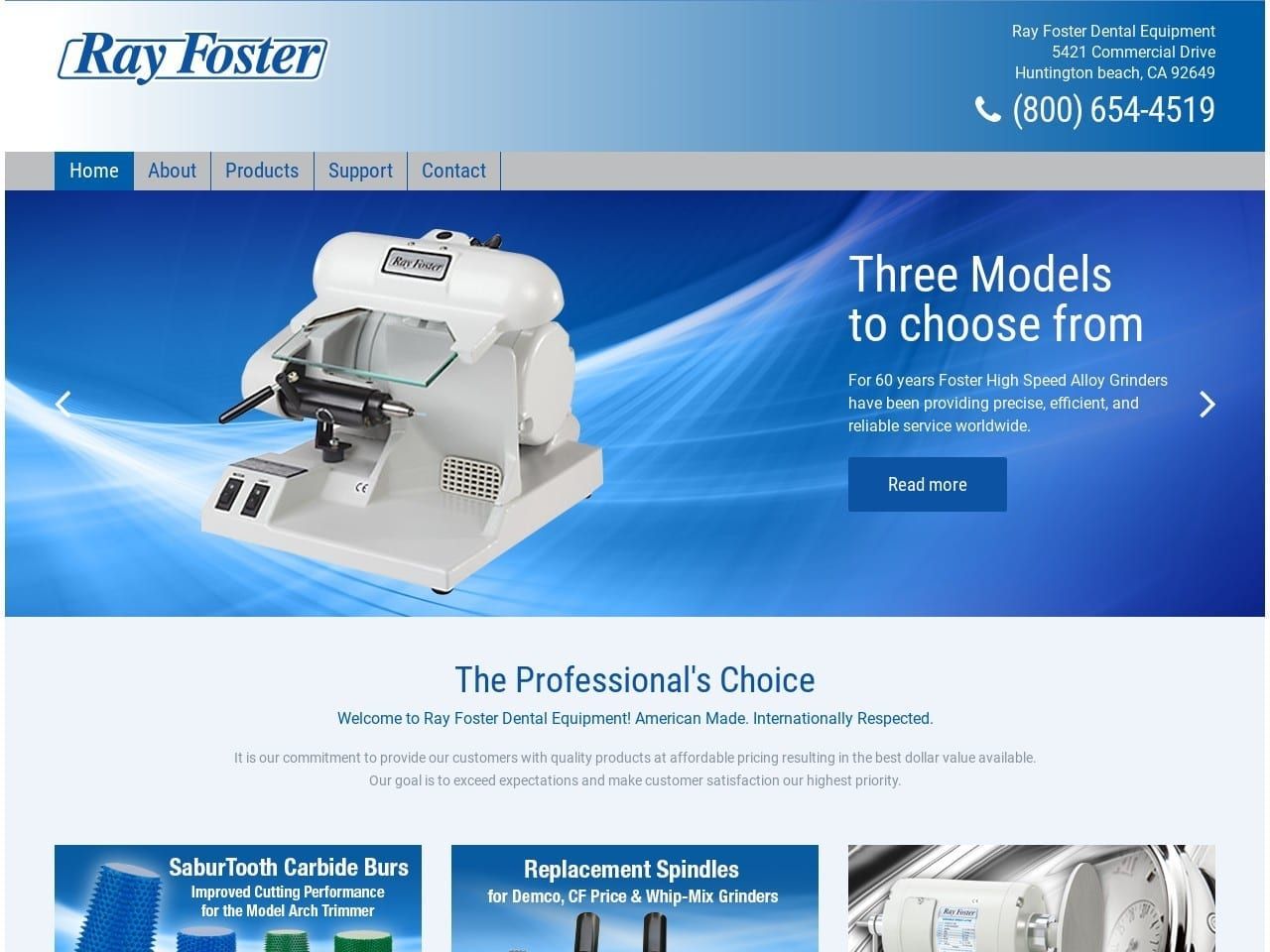 Foster Dental Lab Website Screenshot from fosterdental.com
