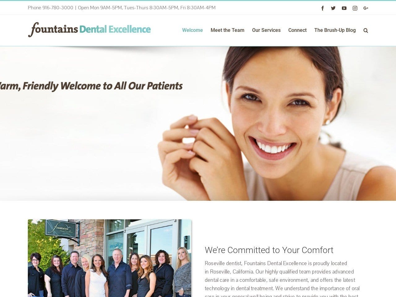 Fountains Dental Excellence Website Screenshot from fountainsdentalexcellence.com