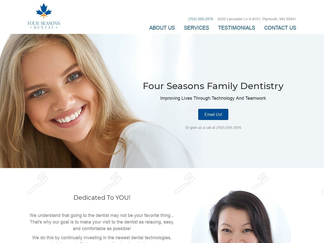 Four Seasons Family & Cosmetic Dentistry Website Screenshot from fourseasonsfamilydentistry.com