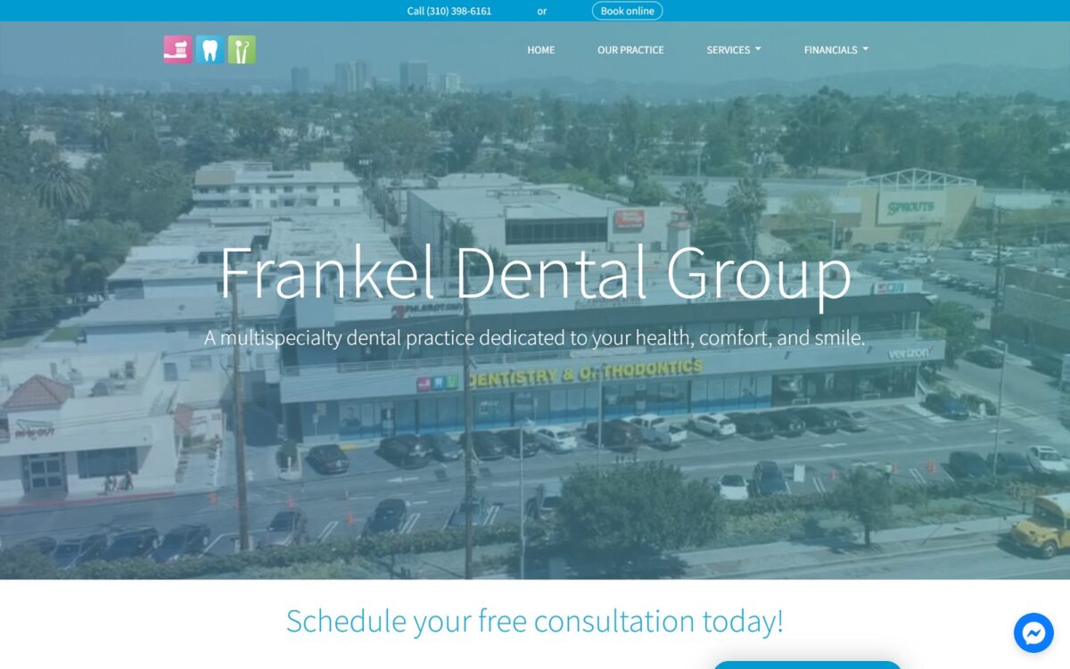 frankeldentalgroup.com screenshot