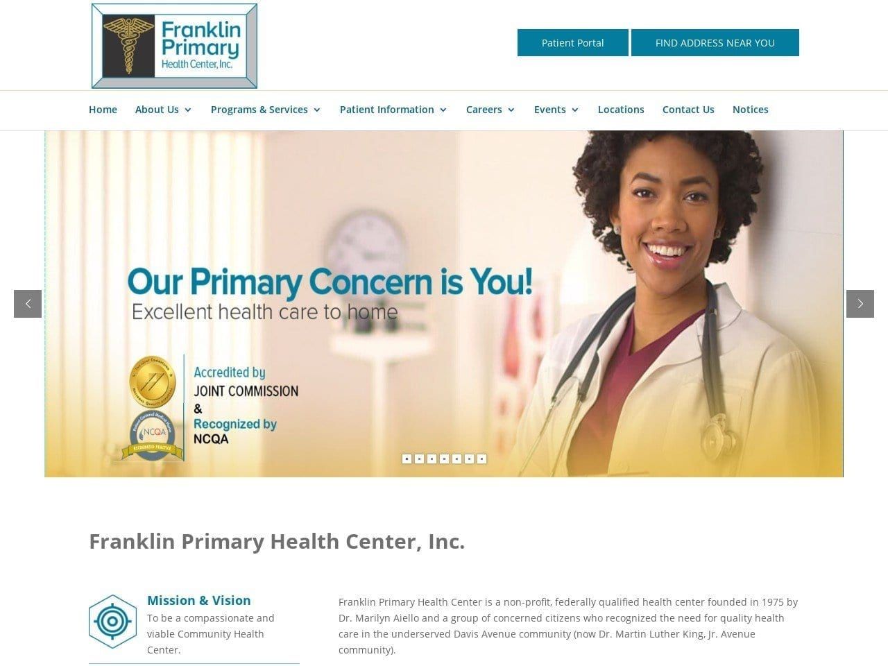 Franklin Primary Health Center Dickerson Mary DDS Website Screenshot from franklinprimary.org