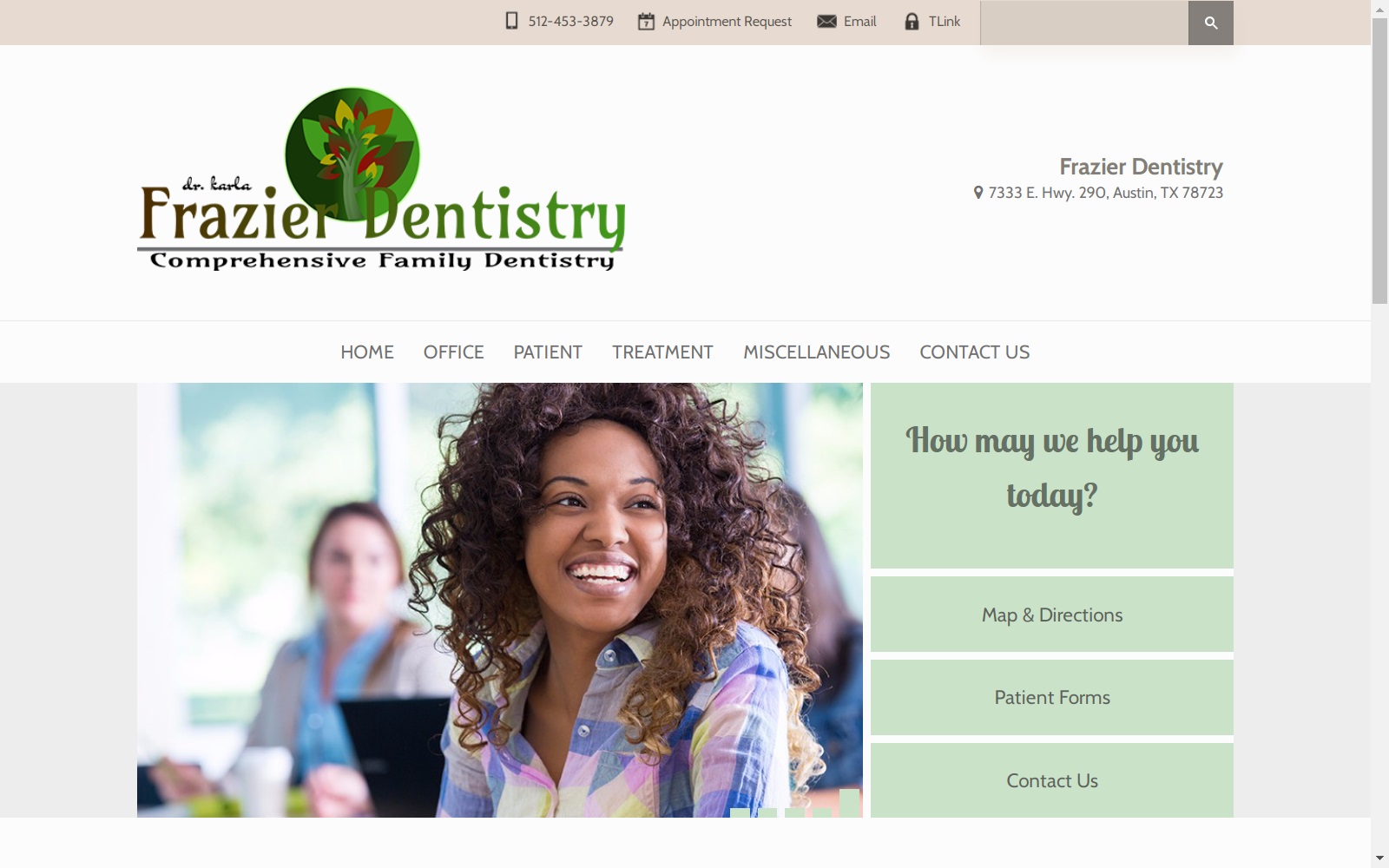 frazierdentistry.com screenshot