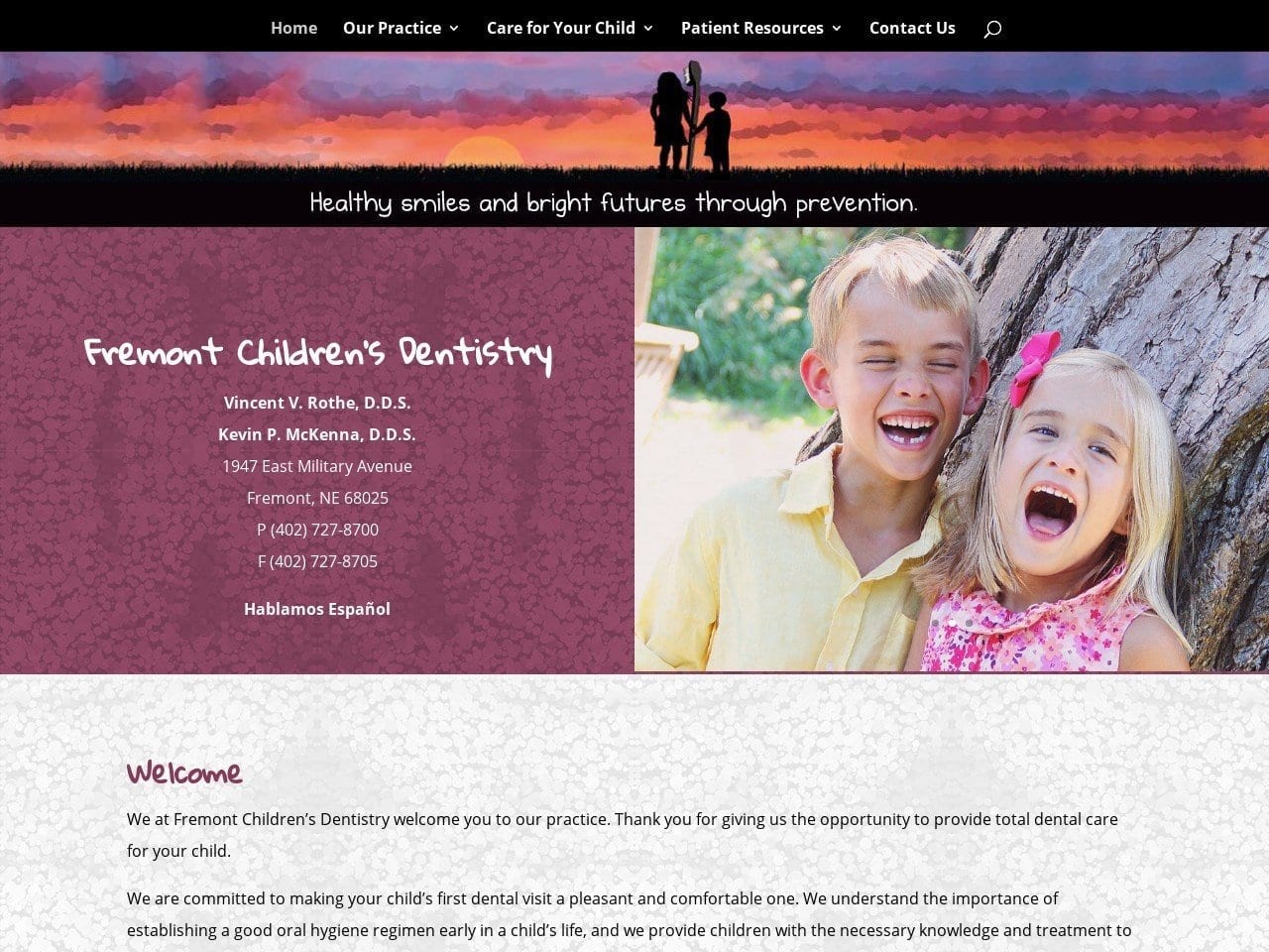 Fremontchildrens Dentistry Website Screenshot from fremontchildrensdentistry.com