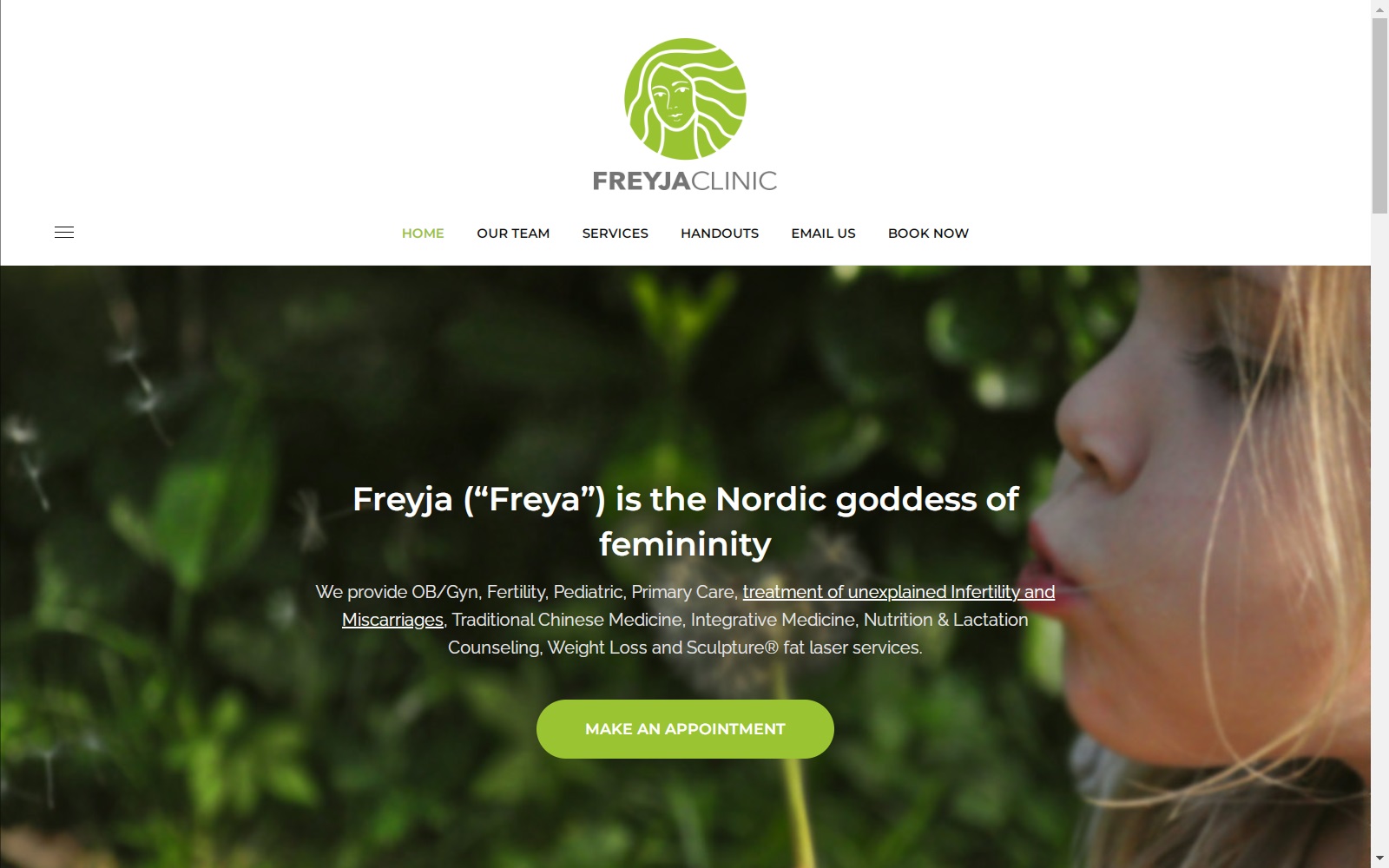 freyjaclinic.com screenshot