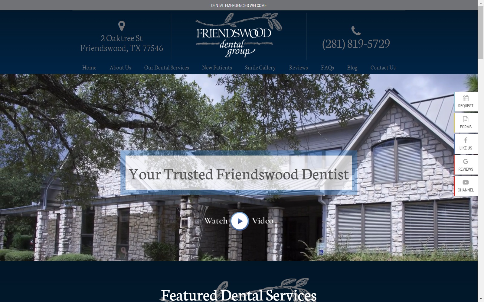 friendswooddental.com screenshot