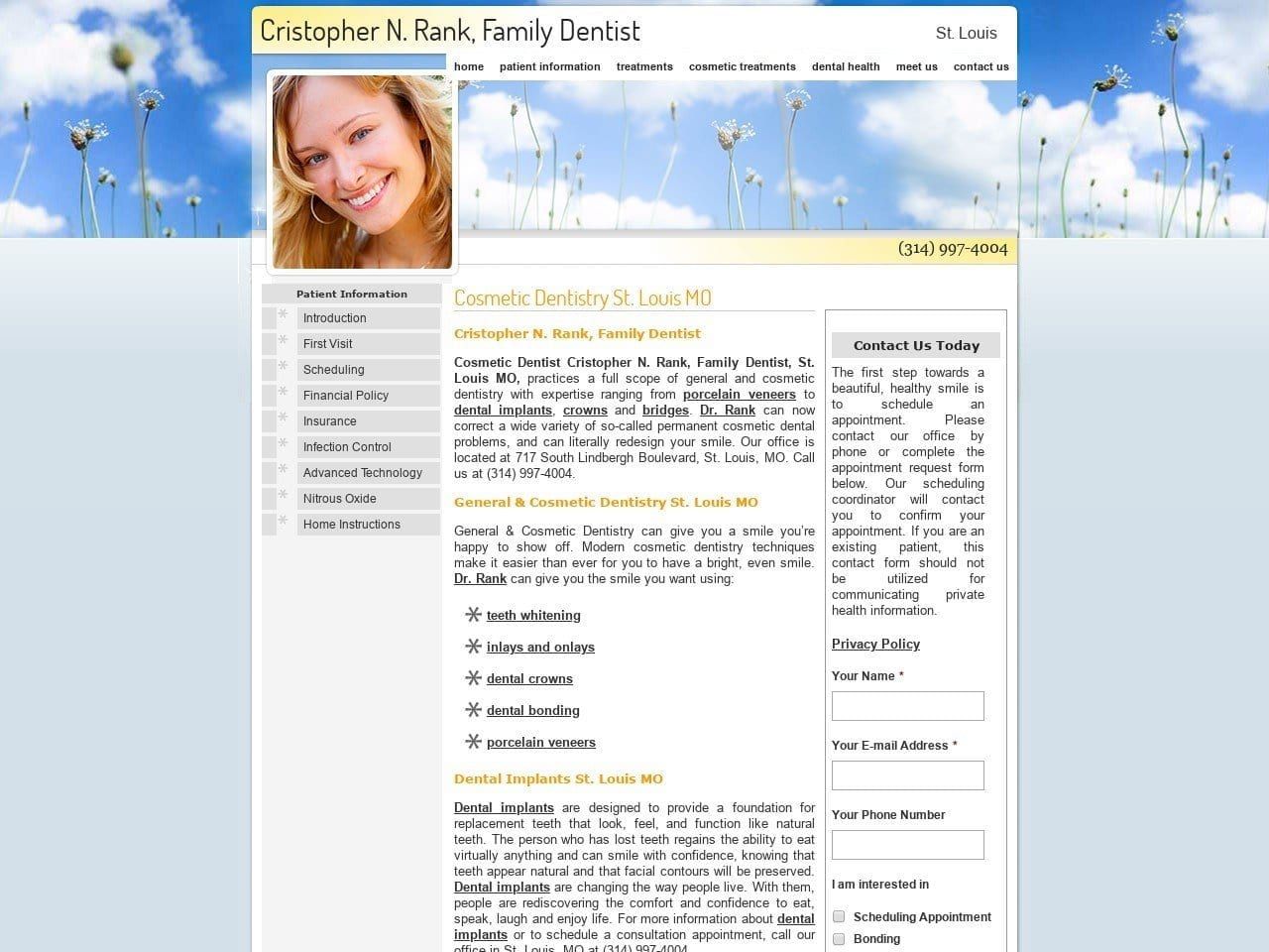 Frontenac Family Dental Care Website Screenshot from frontenacfamilydentalcare.com