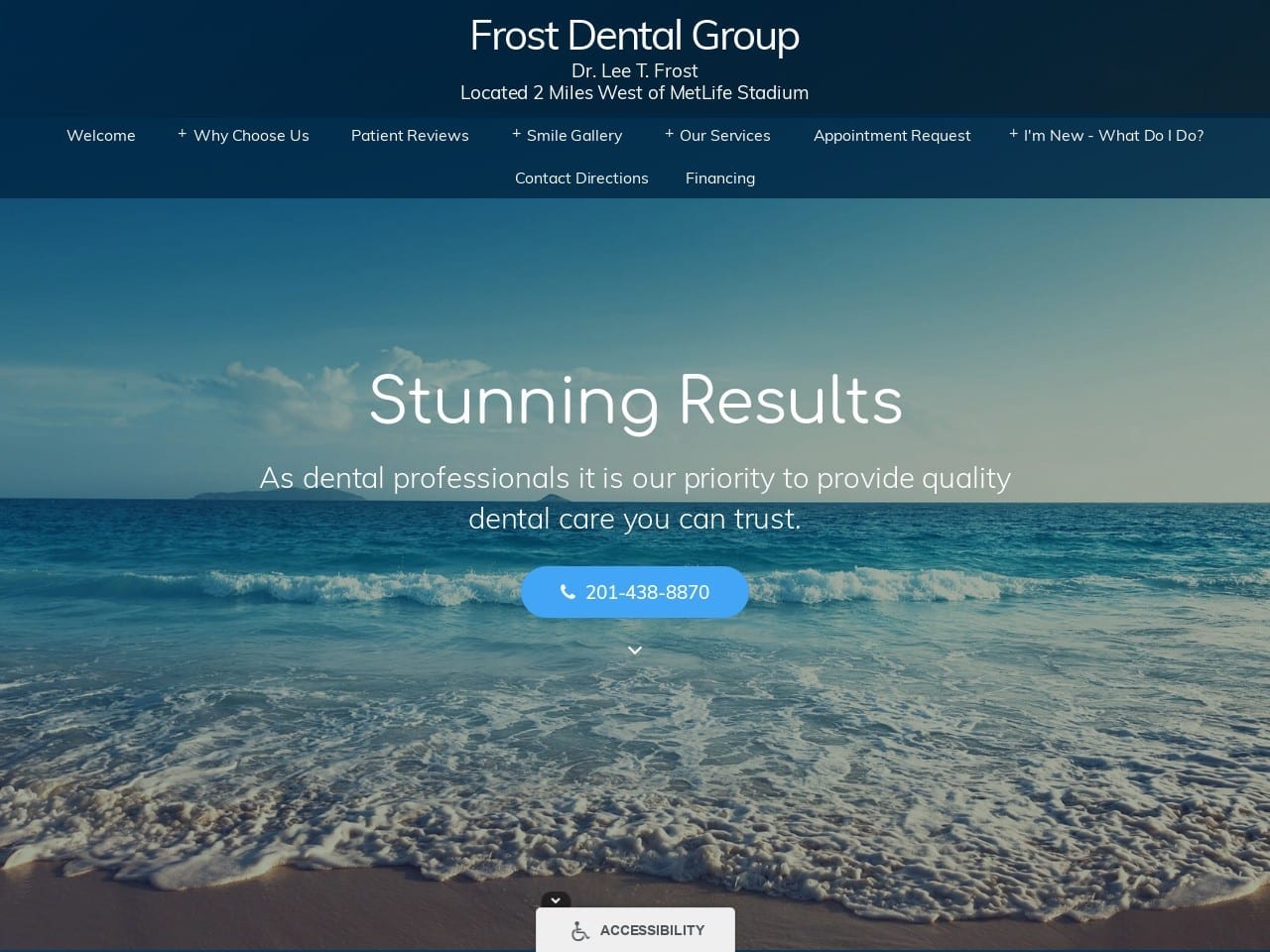 Frost Dental Group Website Screenshot from frostdentalgroup.com