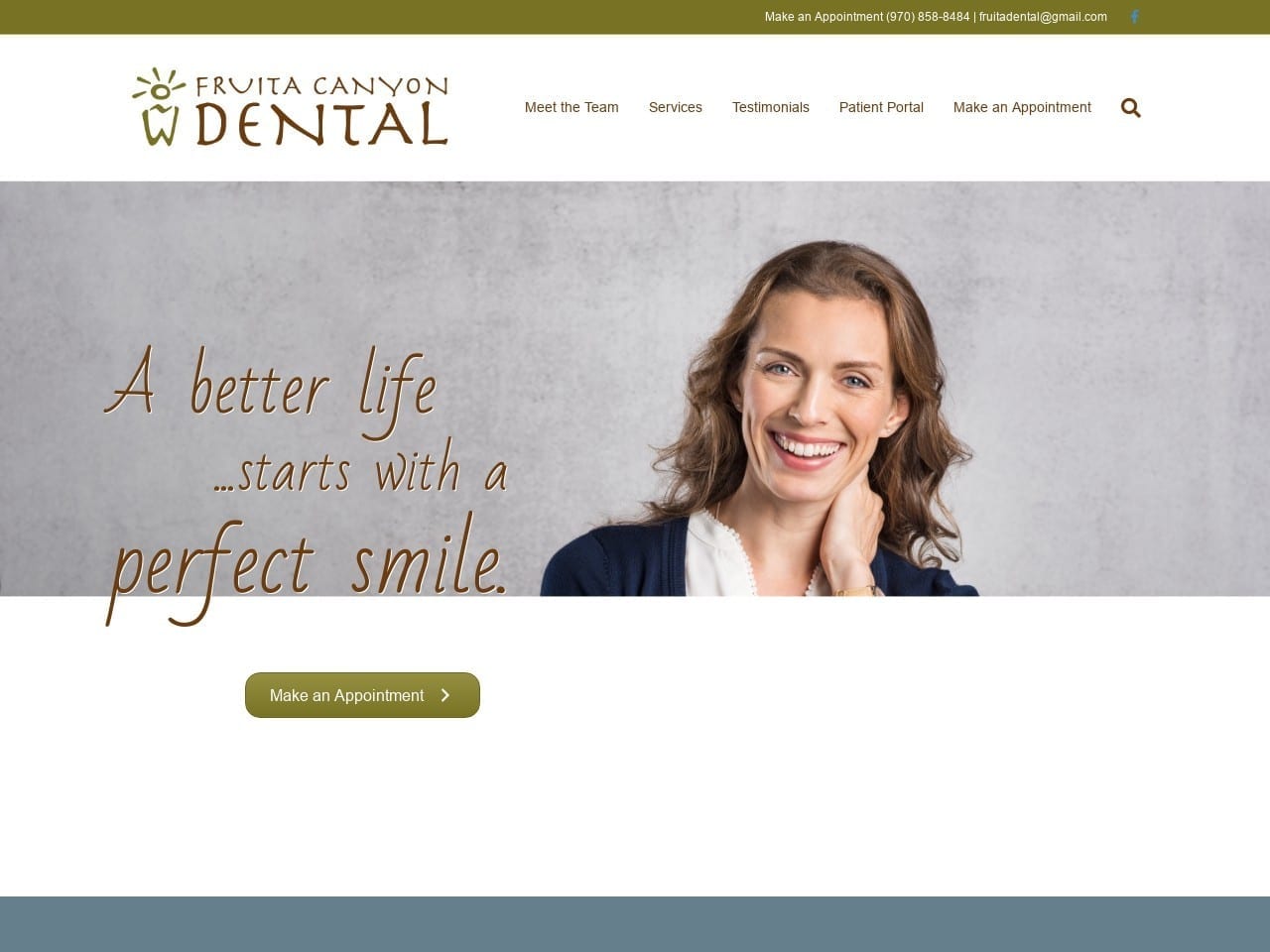 Fruita Canyon Dental Website Screenshot from fruitacanyondental.com