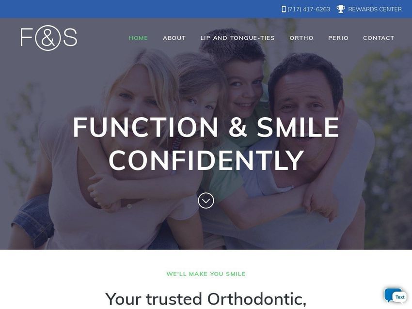 F&S Orthodontics and Periodontics Website Screenshot from fsorthoperio.com