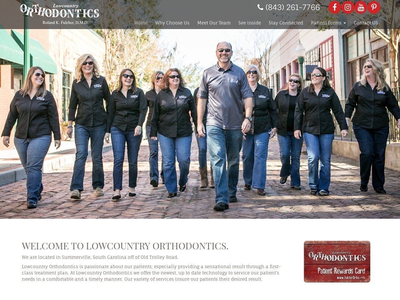 Lowcountry Orthodontics Website Screenshot from fulcherortho.com