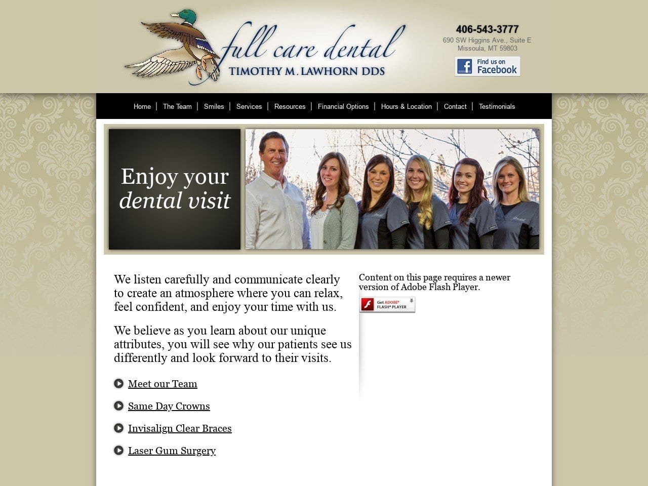 Fullcare Dental Website Screenshot from fullcaredental.com