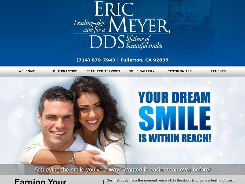 Fullerton Dental Website Screenshot from fullertondental.com