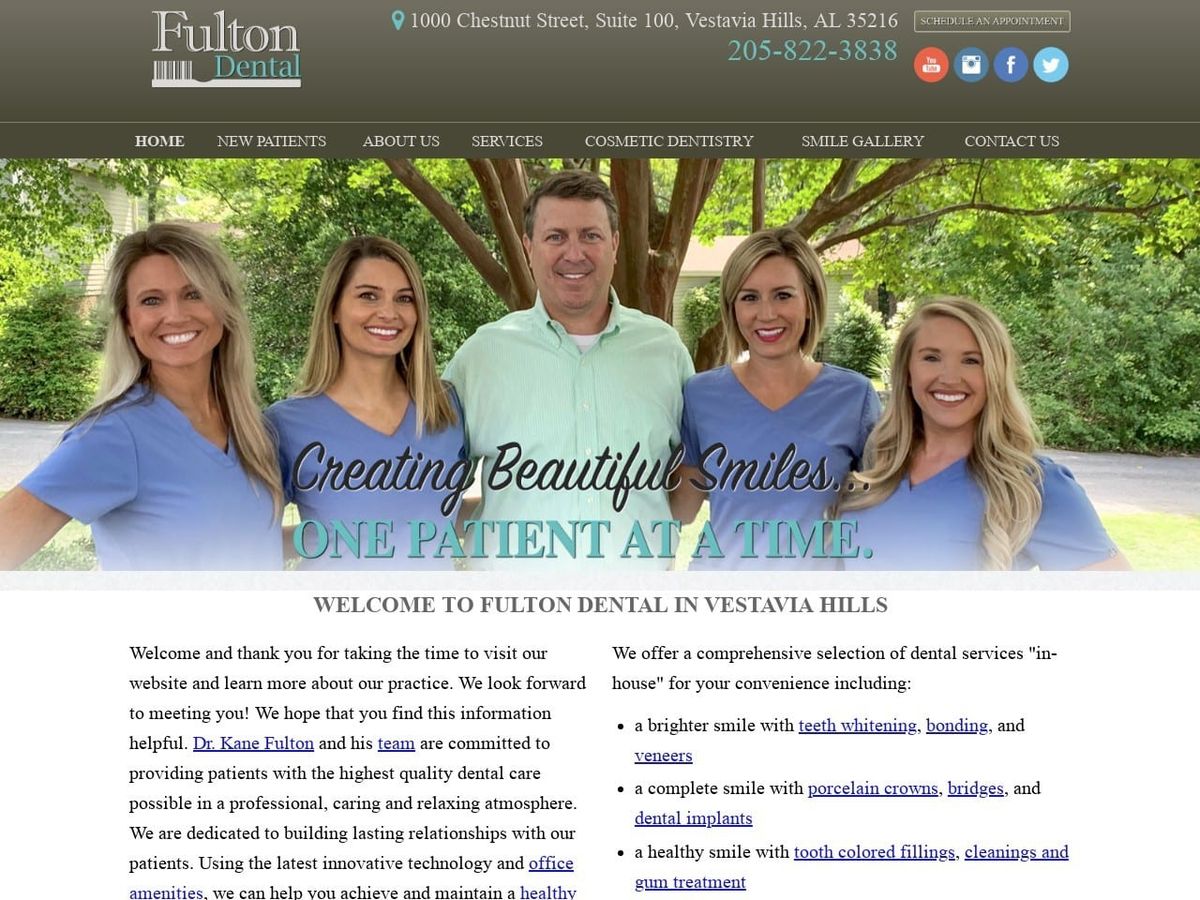 Fulton Dental Website Screenshot from fulton-dental.com