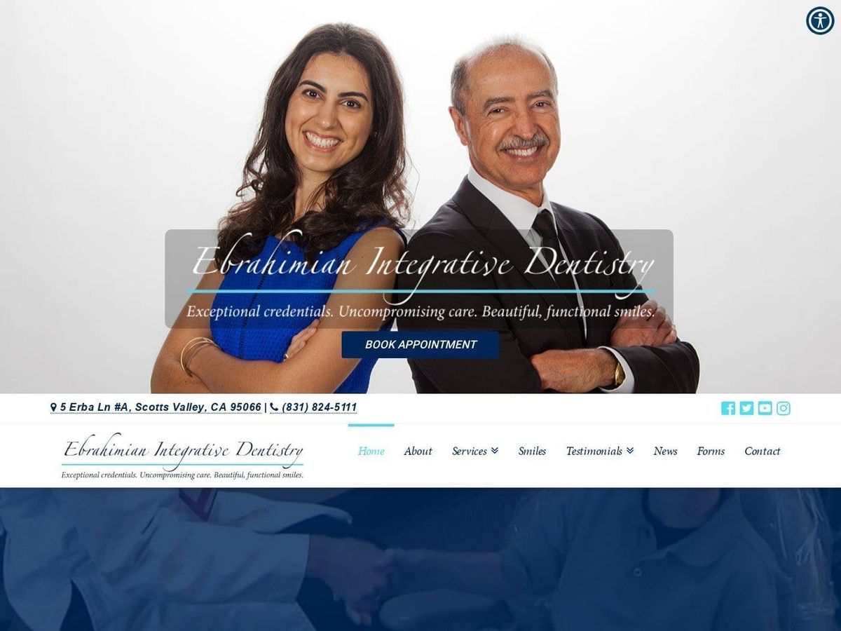 Dr. Ariana Ebrahimian DDS Website Screenshot from functionalsmiles.com