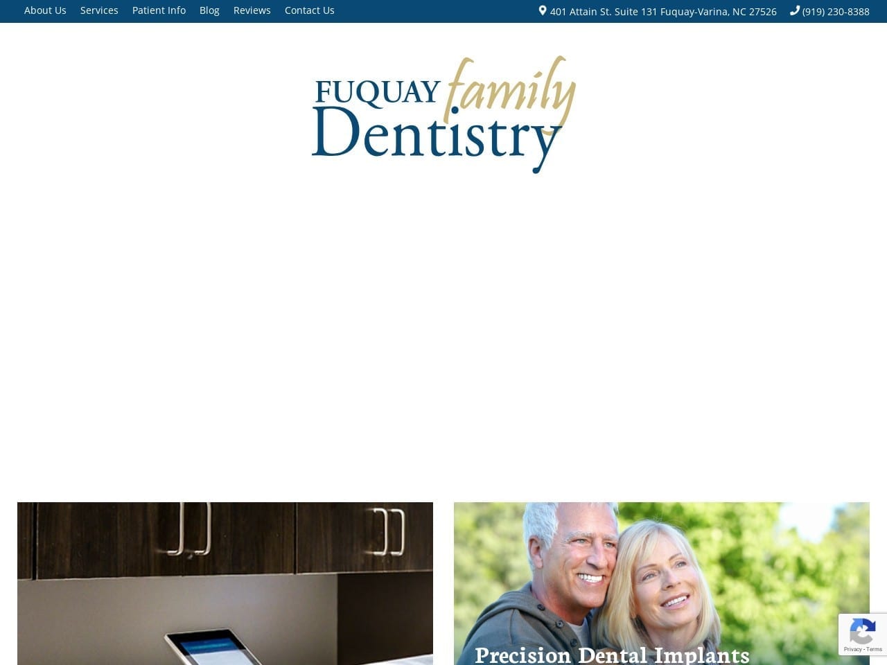 Dr. Bryden Mccormick DDS Website Screenshot from fuquayfamilydentistry.com