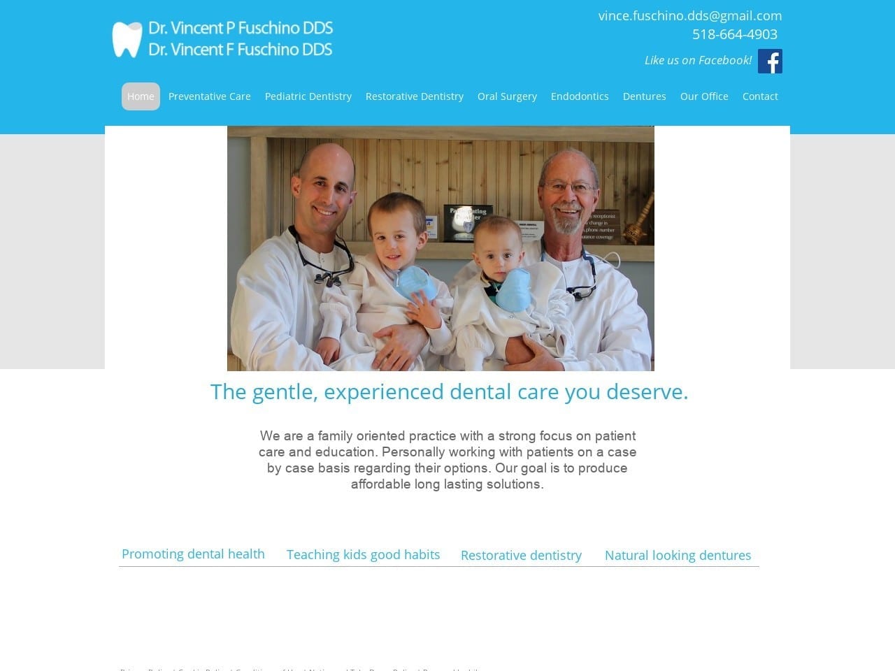 Vincent Fuschino DDS PC Website Screenshot from fuschinofamilydentistry.com