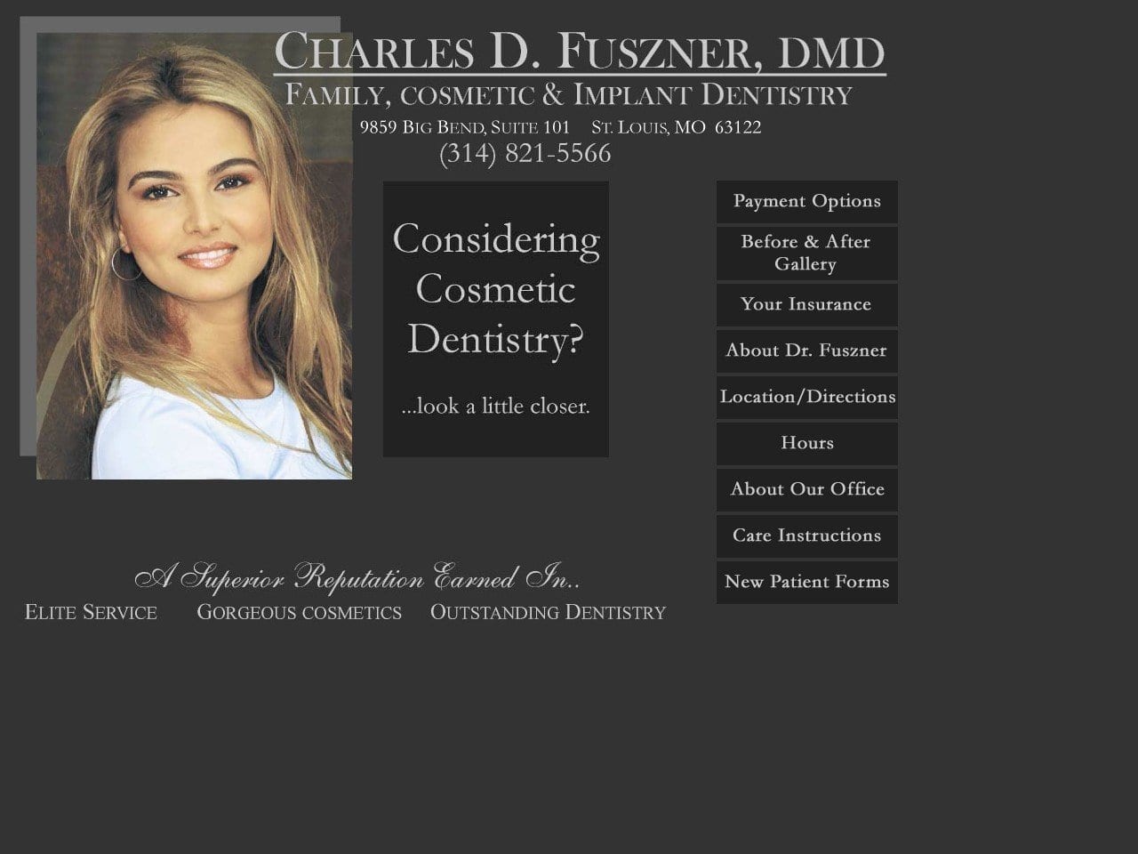 Dr. Charles D. Fuszner DMD Website Screenshot from fusznerdental.com