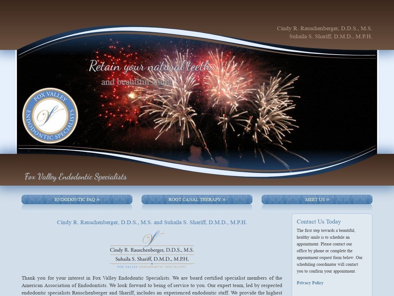 Fox Valley Endodontic Specialists Website Screenshot from fvendo.com