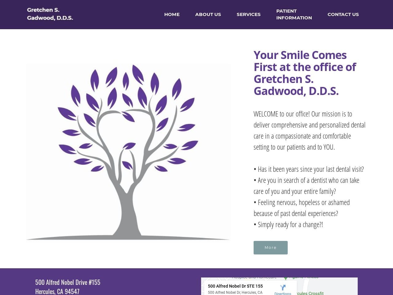 Gretchen Gadwood DDS Website Screenshot from gadwooddental.com