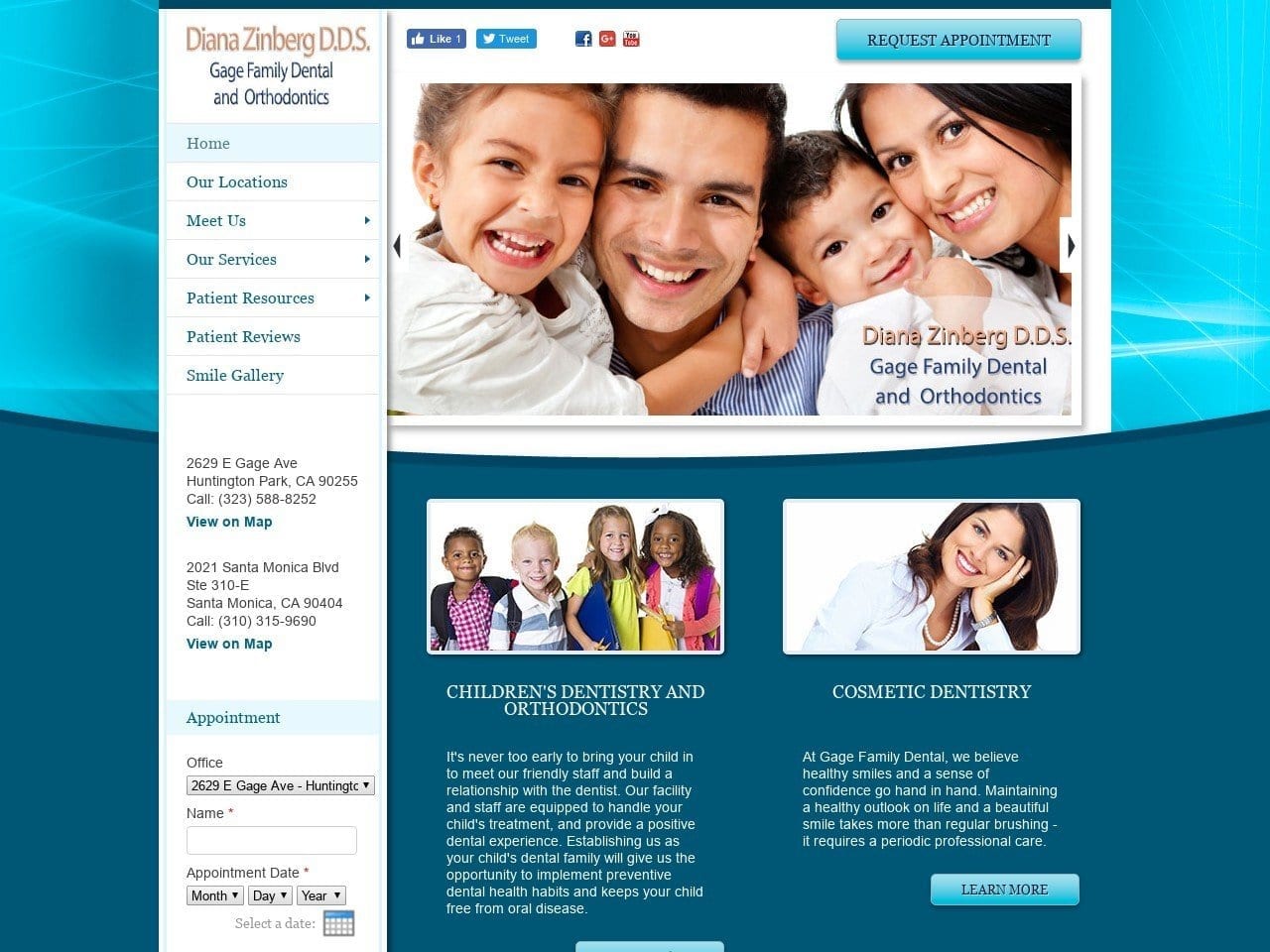 Gage Family Dental Website Screenshot from gagefamilydental.com