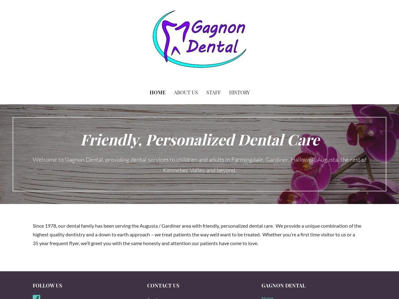 Donald J Gagnon DMD Website Screenshot from gagnondental.com