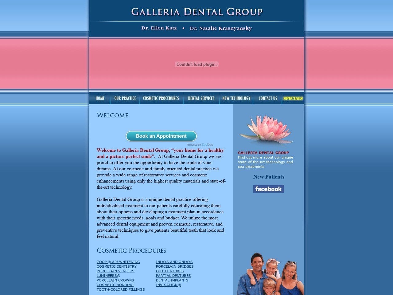 Galleria Dental Website Screenshot from galleriadentalgroup.com