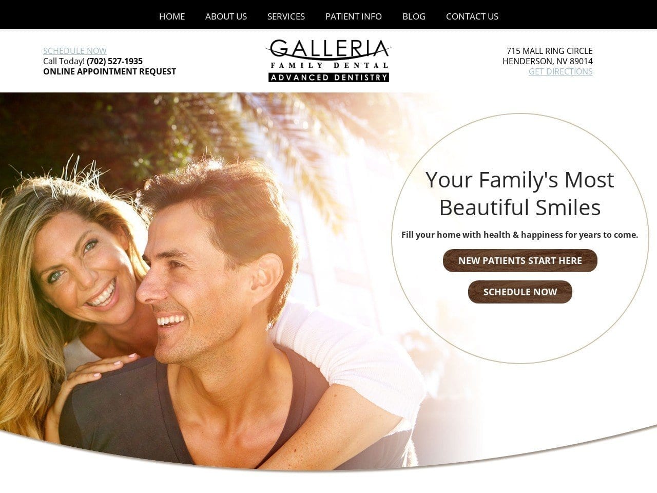 Galleria Family Dental Website Screenshot from galleriafamilydental.com