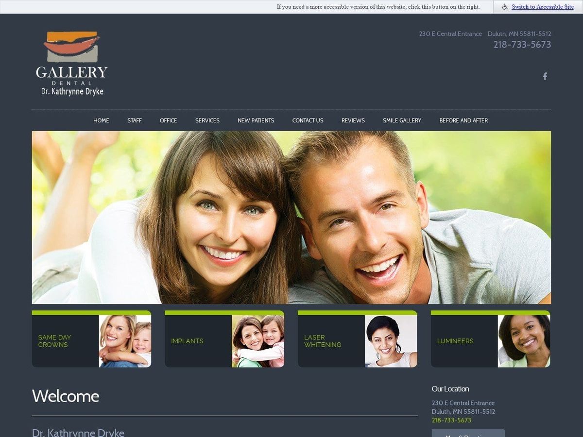 Gallery Dental Website Screenshot from gallerydentalduluth.com