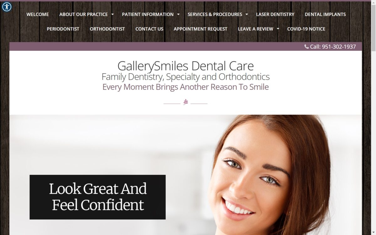 gallerysmilesdentalcare.com screenshot