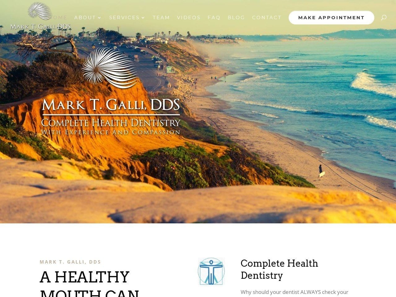 Dr. Mark T. Galli DDS Website Screenshot from gallidds.com