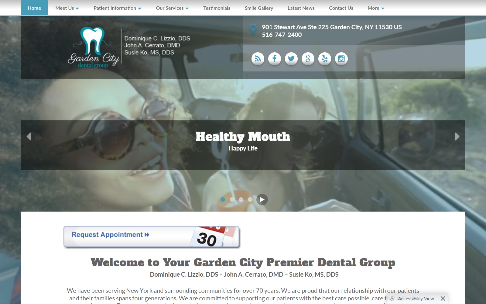 gardencitydentalgroup.com screenshot